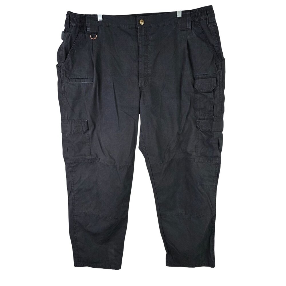 Mens 5.11 Tactical Black Cargo Pants Polyester Cotton Blend Durable Workwear 44